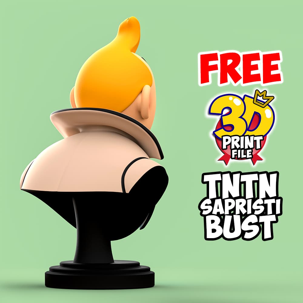 Free TINTIN sapristi bust - 3D print ready