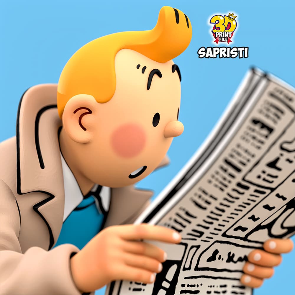 TINTIN & Snowy Sapristi 3d print ready model