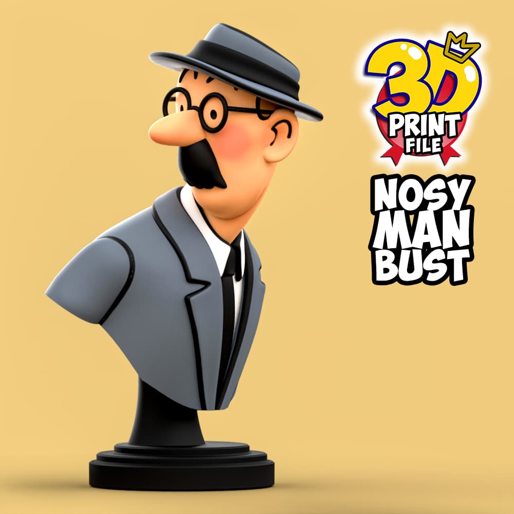 Free Nosy Man bust  3D print ready