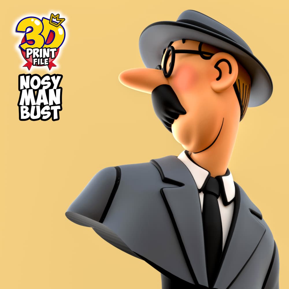 Free Nosy Man bust  3D print ready