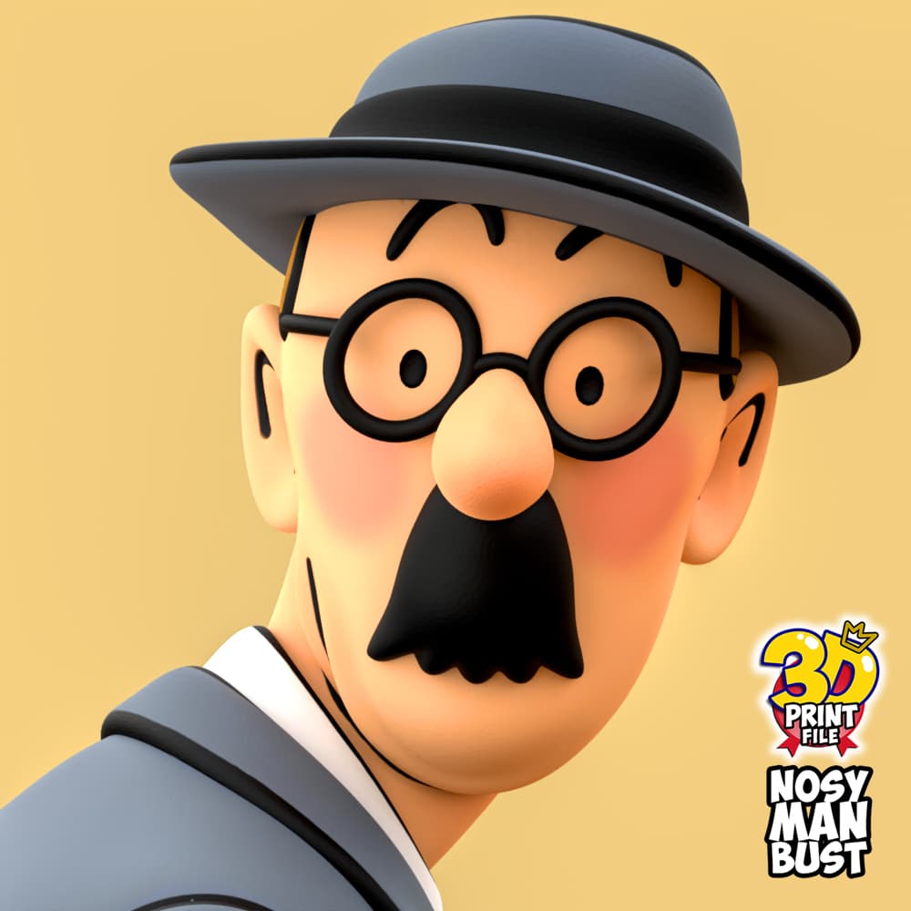 Free Nosy Man bust  3D print ready