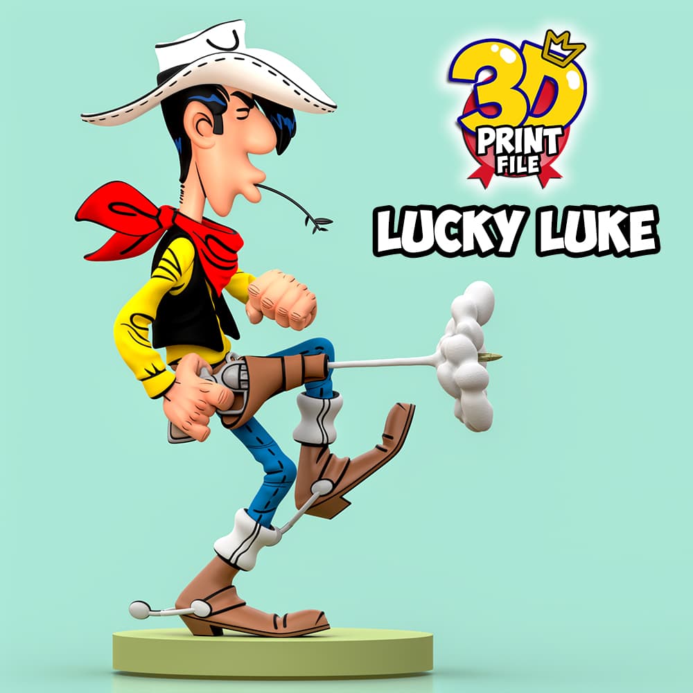 Lucky Luke 3D printable model - free size