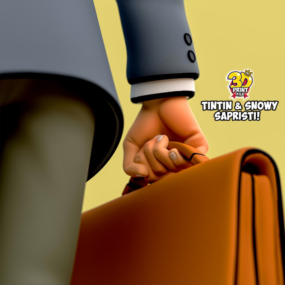 TINTIN & Snowy - “Sapristi!” Classic Street 3D print ready Diorama