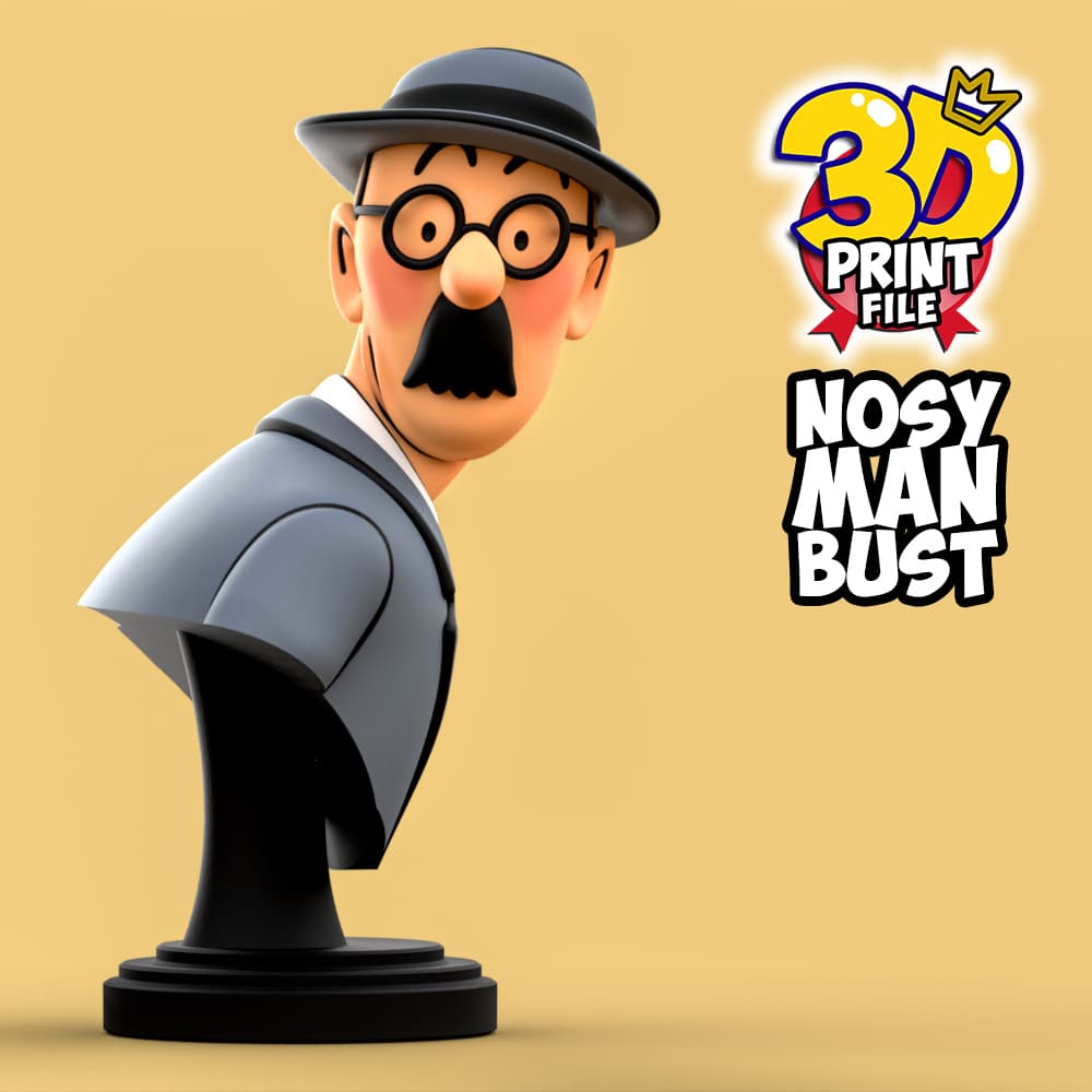 Free Nosy Man bust  3D print ready