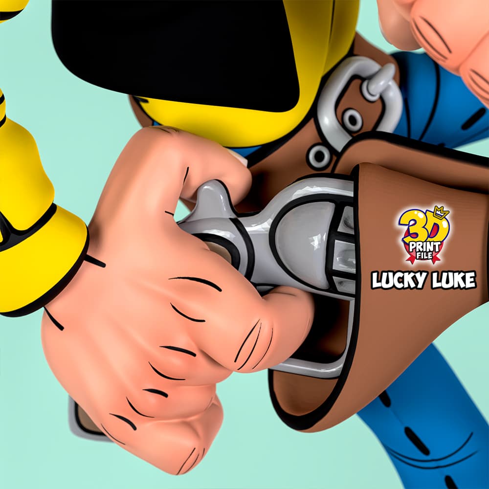 Lucky Luke 3D printable model - free size