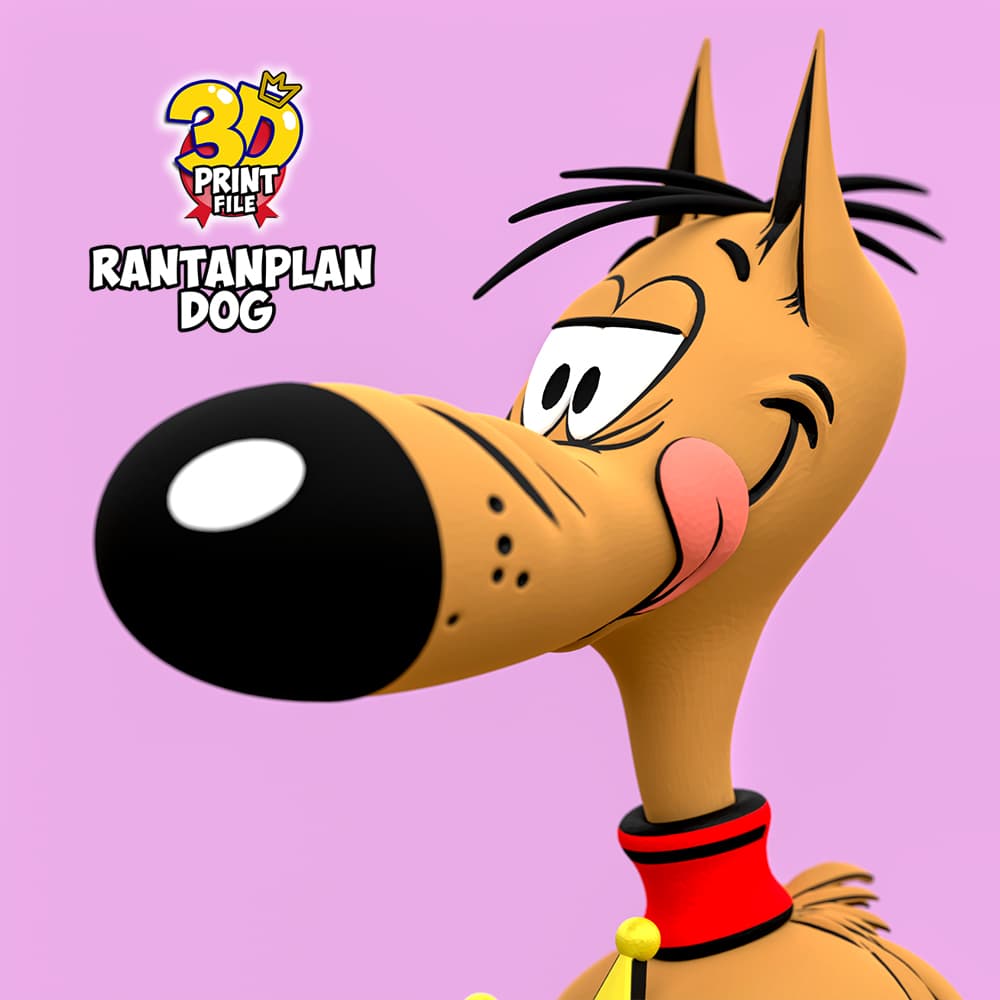 Rantanplan dog 3D printable model - free size