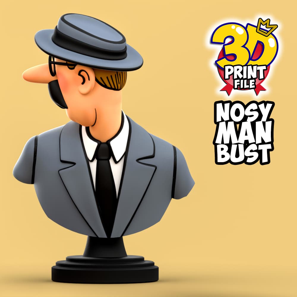 Free Nosy Man bust  3D print ready