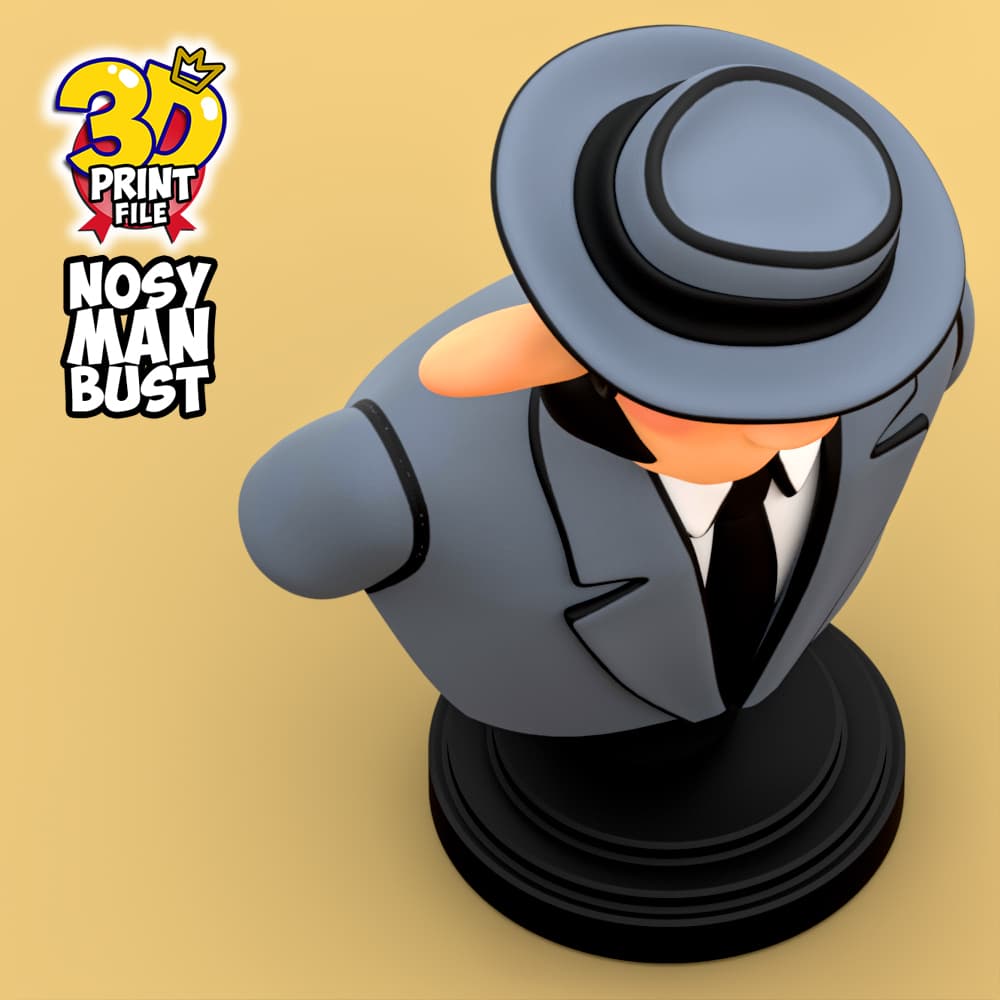Free Nosy Man bust  3D print ready