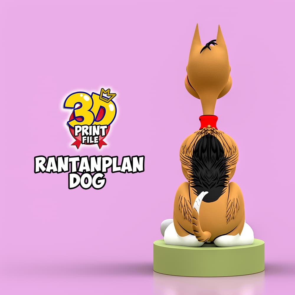 Rantanplan dog 3D printable model - free size