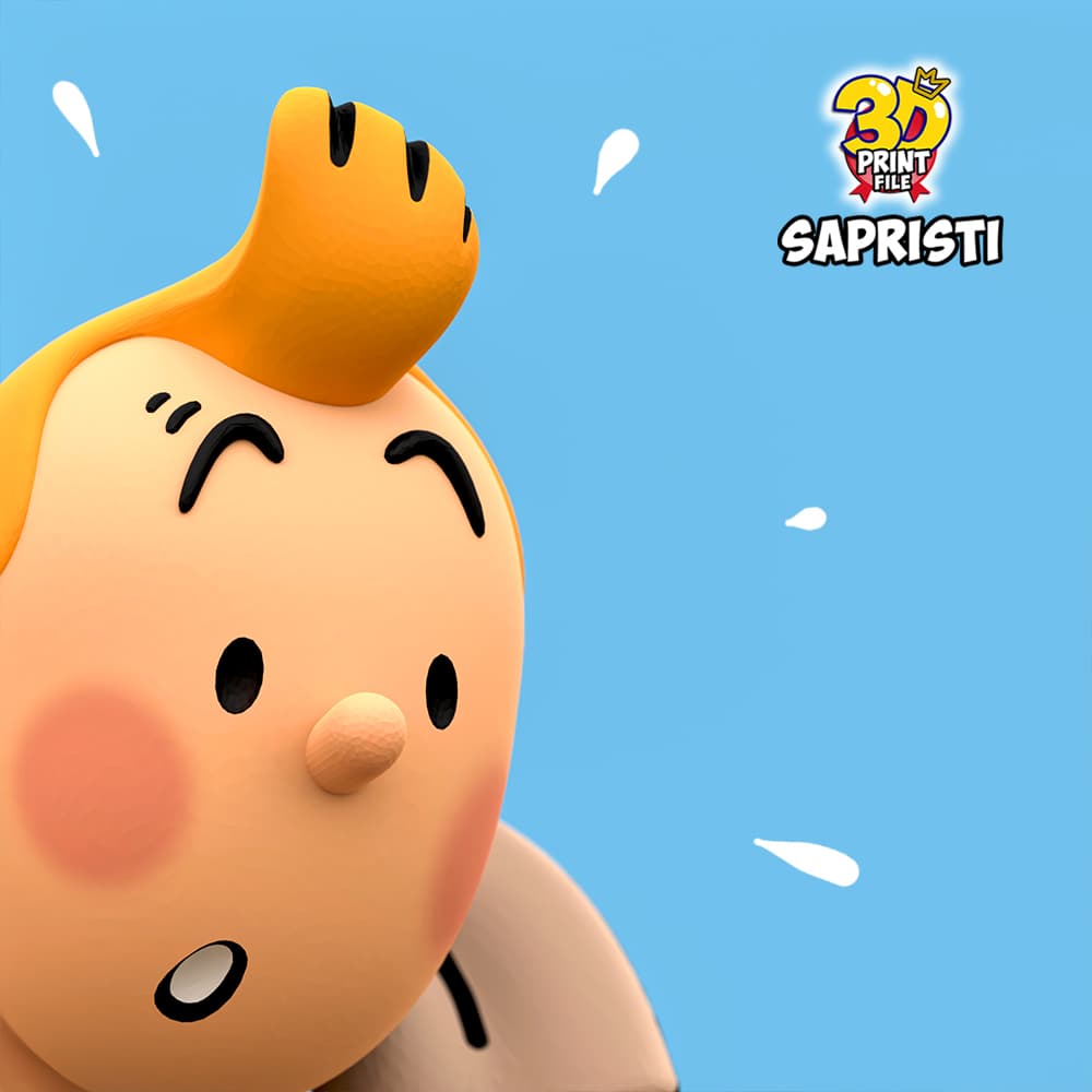 TINTIN & Snowy Sapristi 3d print ready model