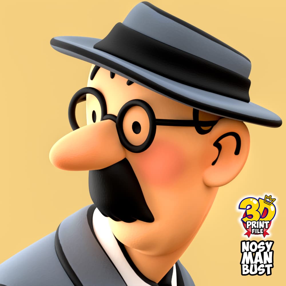 Free Nosy Man bust  3D print ready