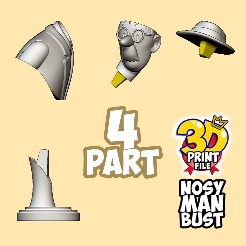 Free Nosy Man bust  3D print ready
