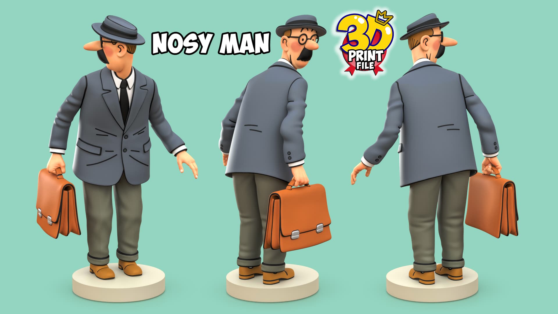 Nosy man from TINTIN & Snowy – “Sapristi! Diorama