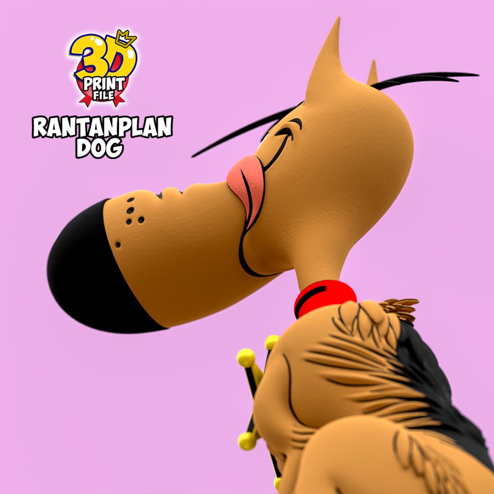 Rantanplan dog 3D printable model - free size