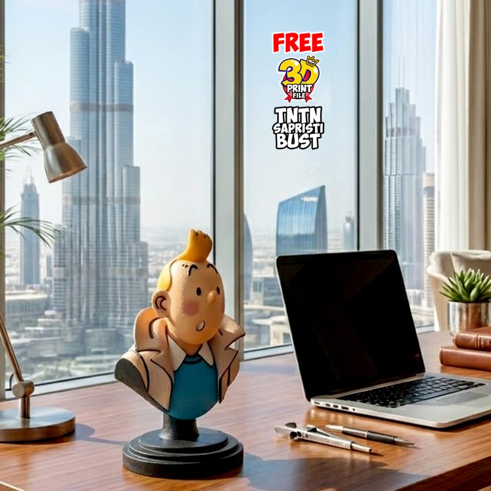Free TINTIN sapristi bust - 3D print ready