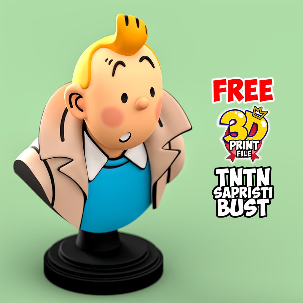Free TINTIN sapristi bust - 3D print ready