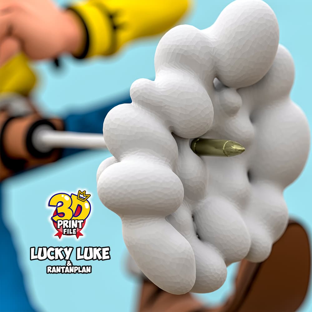Lucky Luke & Rantanplan 3D Diorama - Free size