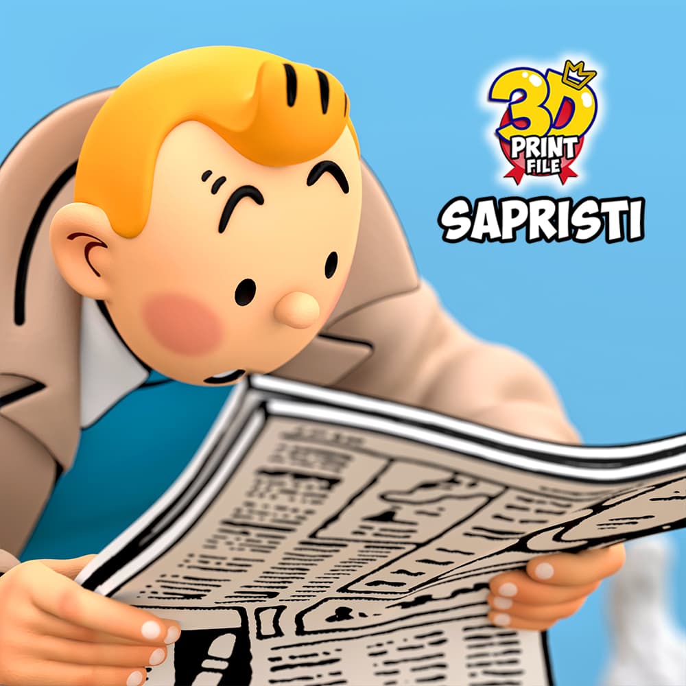 TINTIN & Snowy Sapristi 3d print ready model