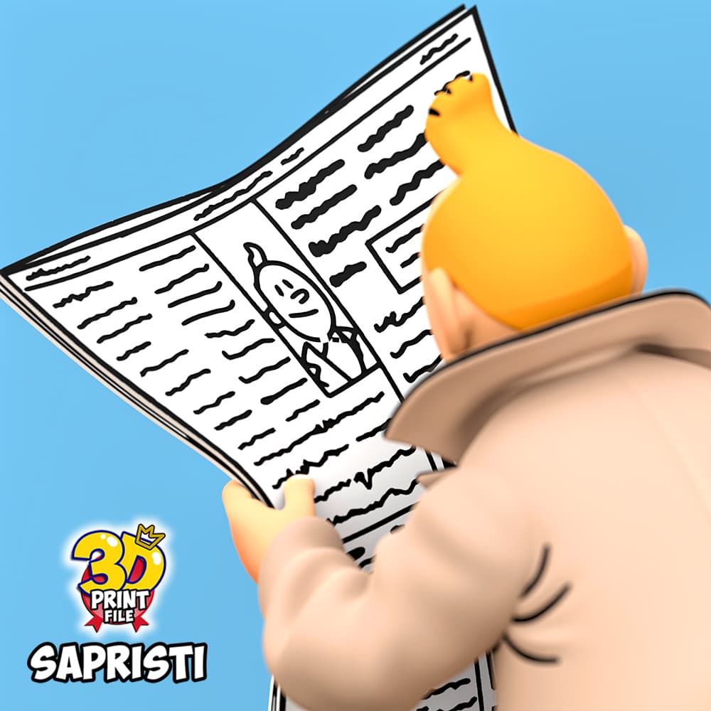 TINTIN & Snowy Sapristi 3d print ready model