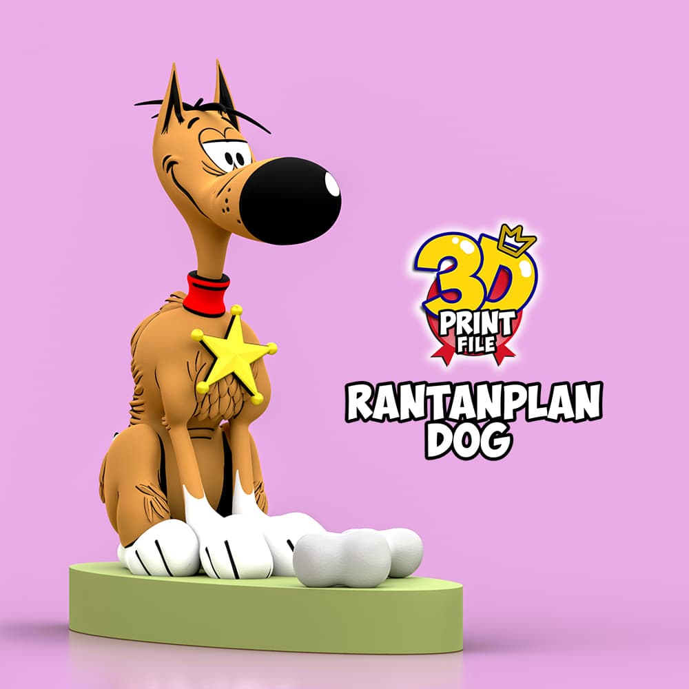 Rantanplan dog 3D printable model - free size