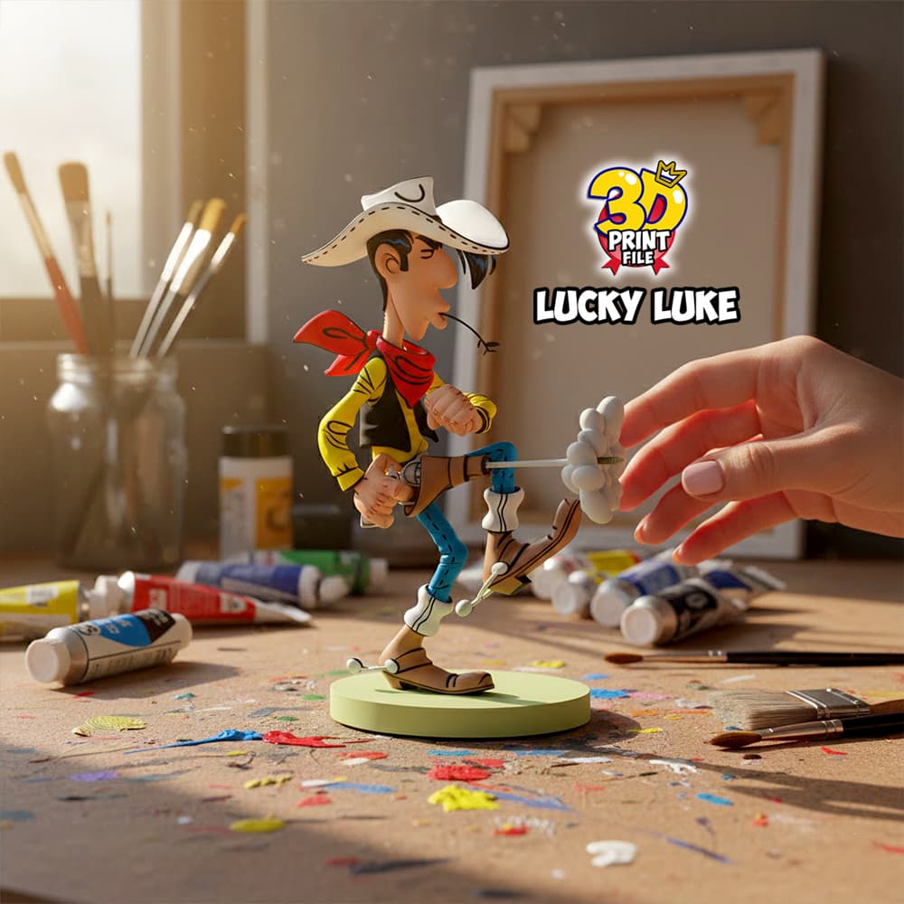 Lucky Luke 3D printable model - free size