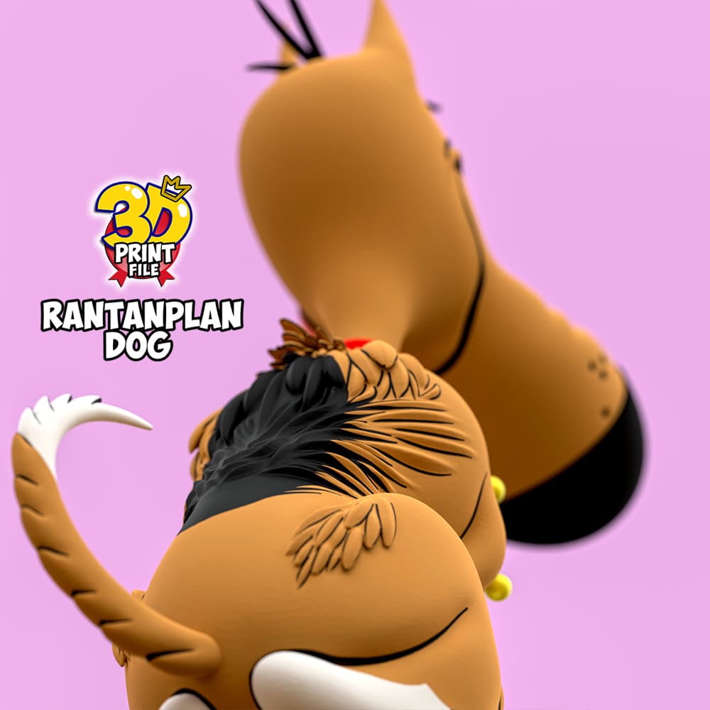 Rantanplan dog 3D printable model - free size