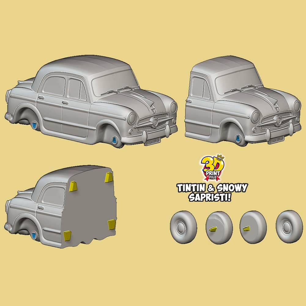 TINTIN & Snowy - “Sapristi!” Classic Street 3D print ready Diorama