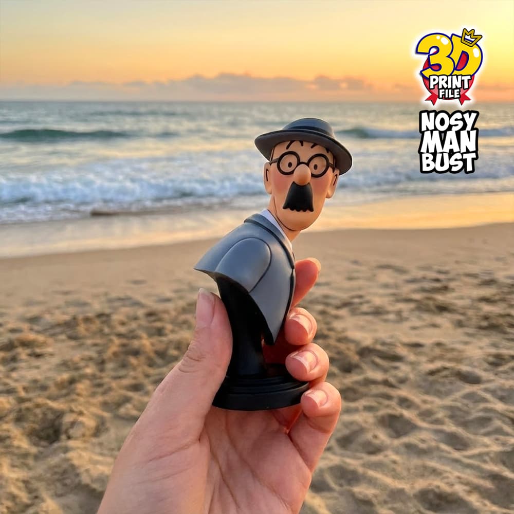 Free Nosy Man bust  3D print ready