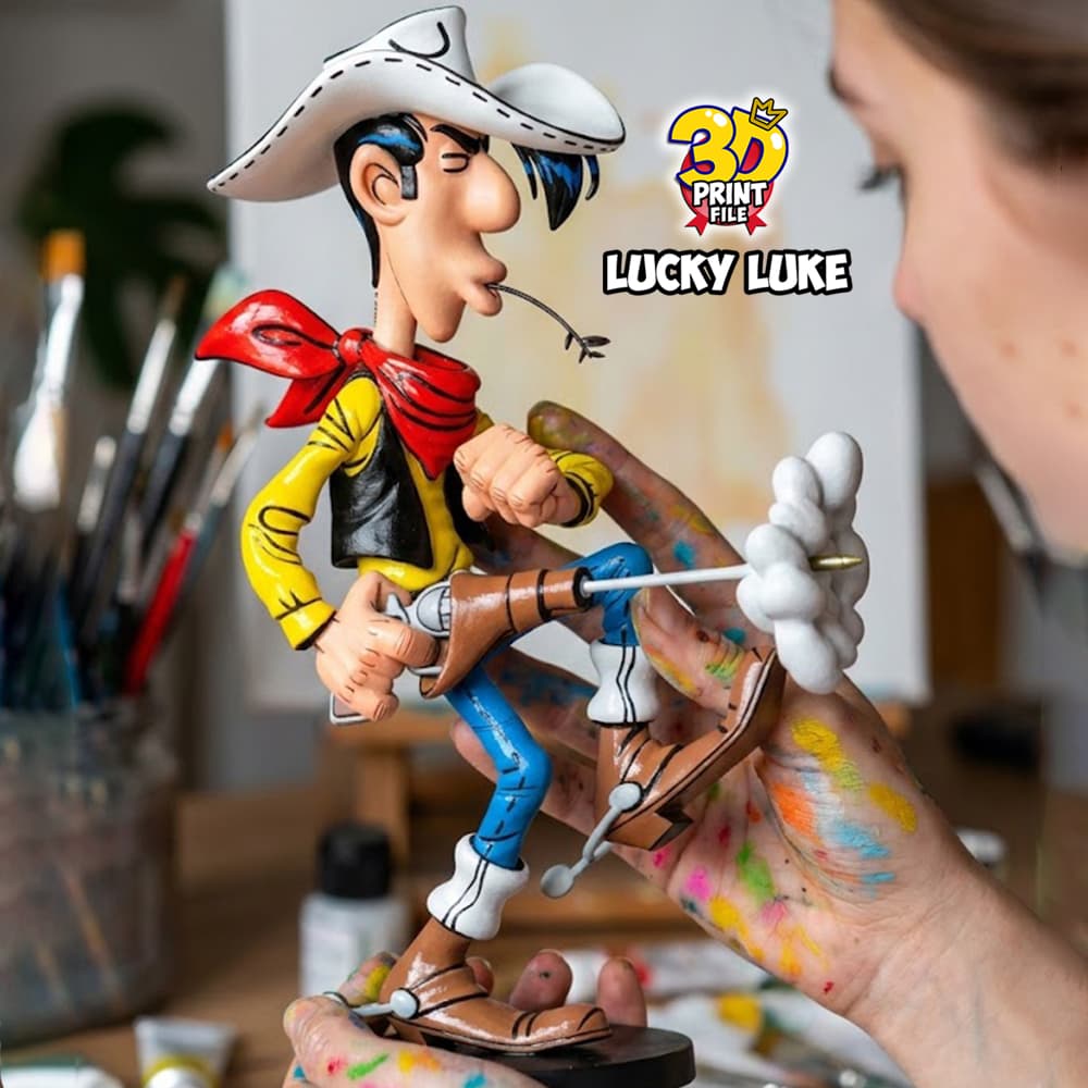 Lucky Luke 3D printable model - free size