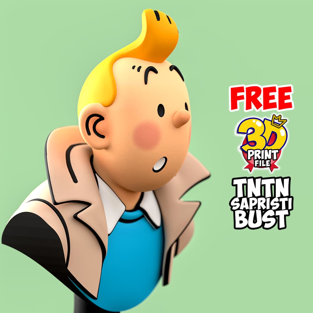 Free TINTIN sapristi bust - 3D print ready