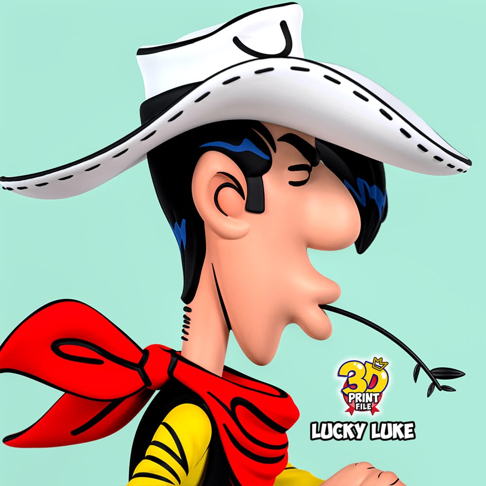 Lucky Luke 3D printable model - free size