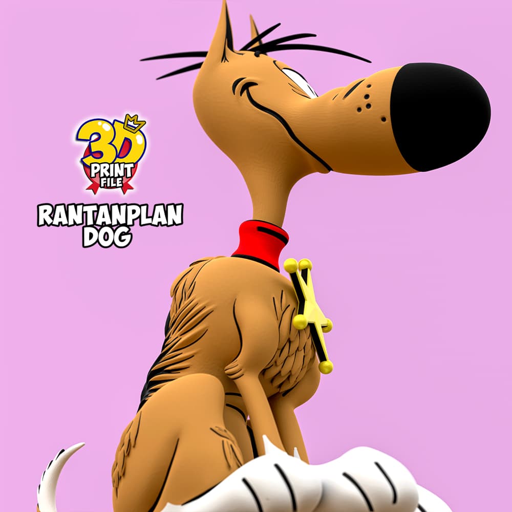Rantanplan dog 3D printable model - free size