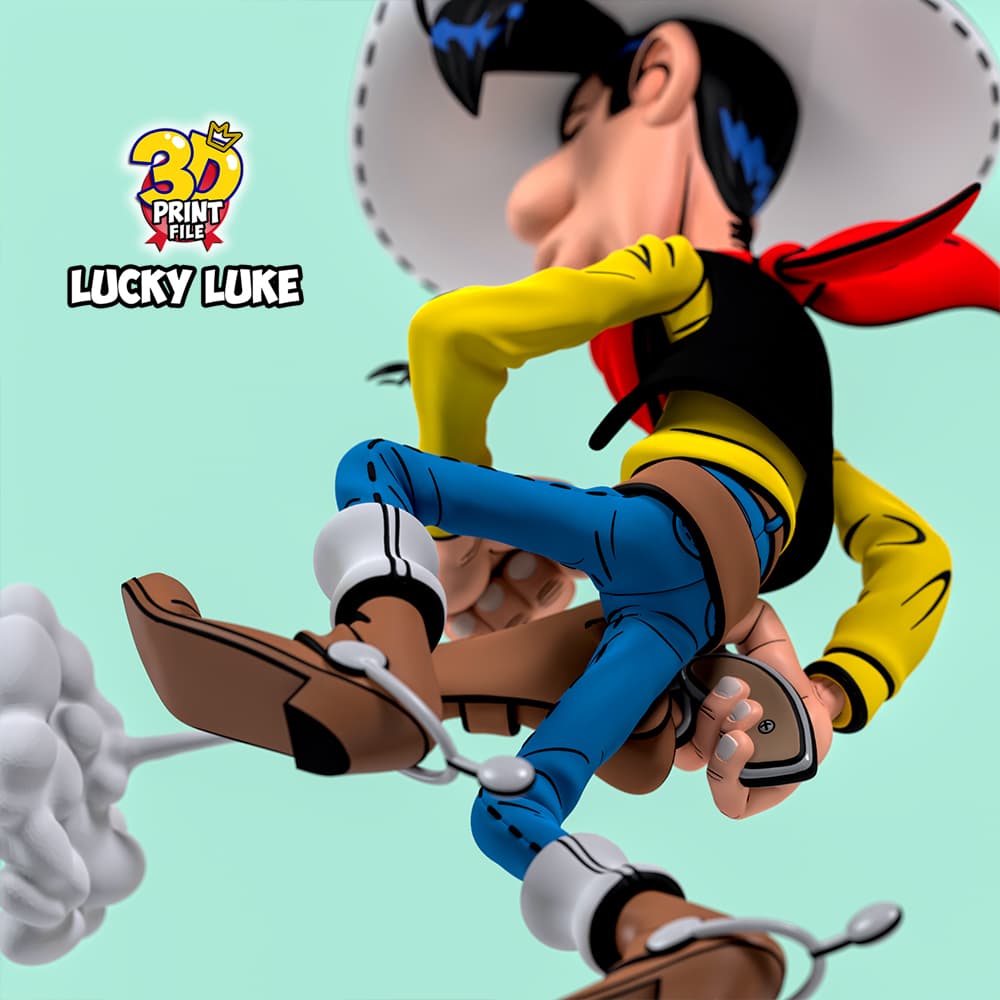 Lucky Luke 3D printable model - free size