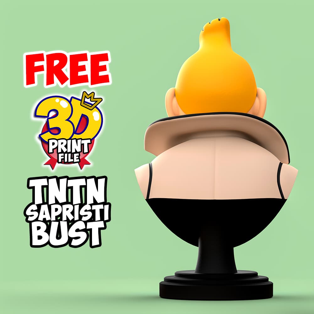 Free TINTIN sapristi bust - 3D print ready