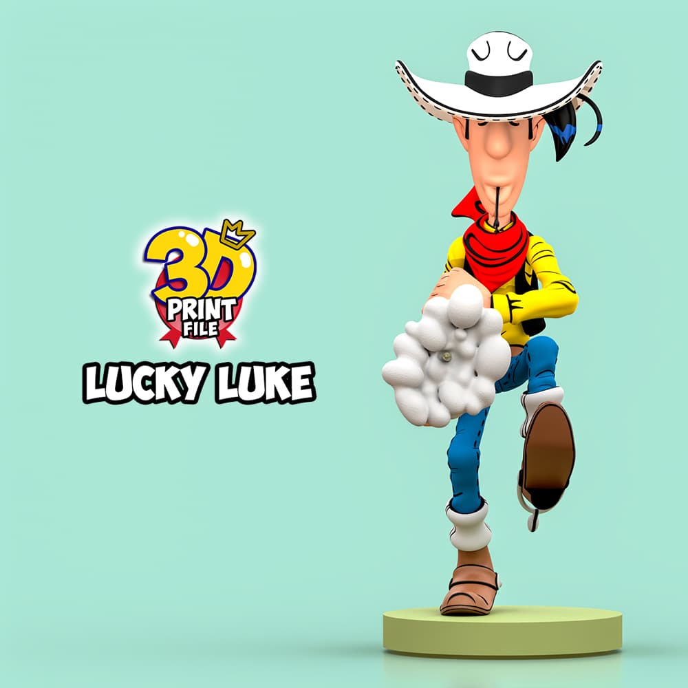 Lucky Luke 3D printable model - free size