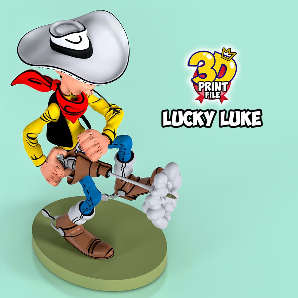 Lucky Luke 3D printable model - free size