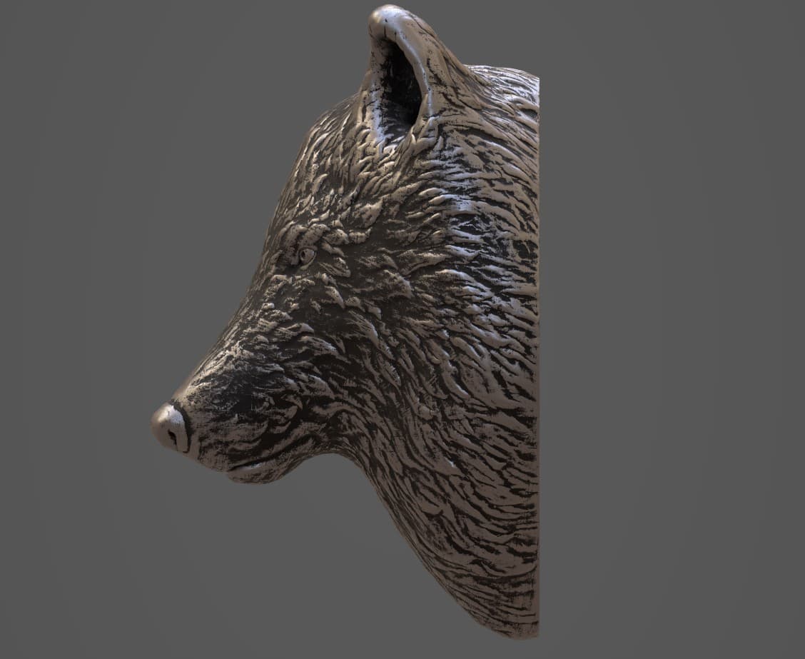 wolf sculp