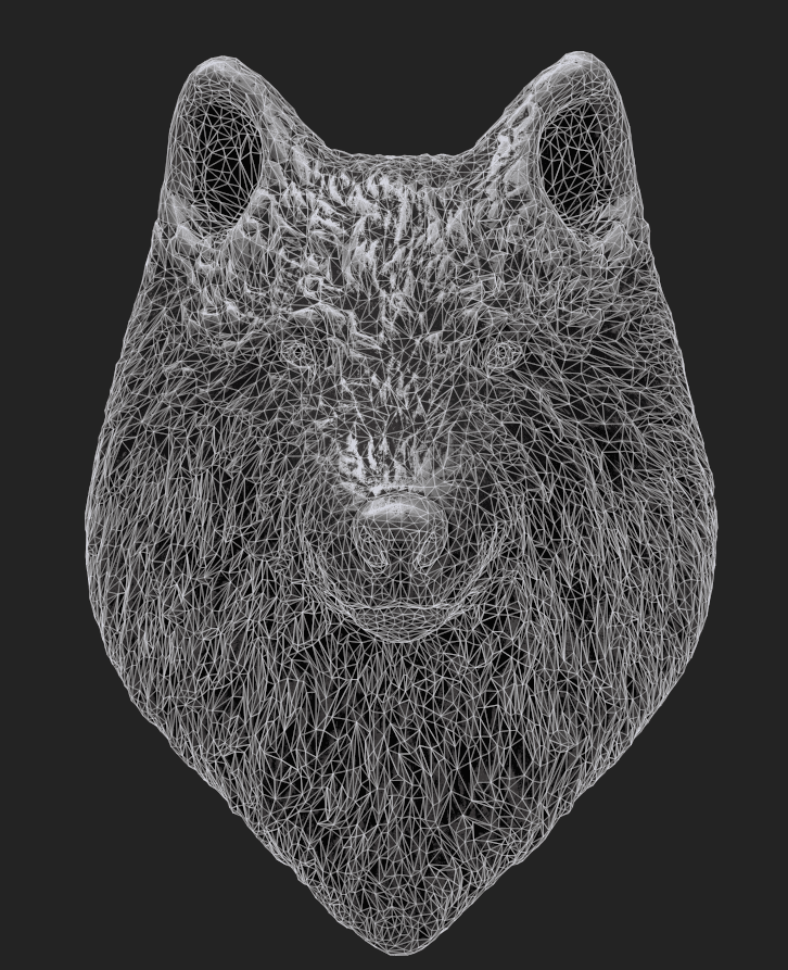 wolf sculp