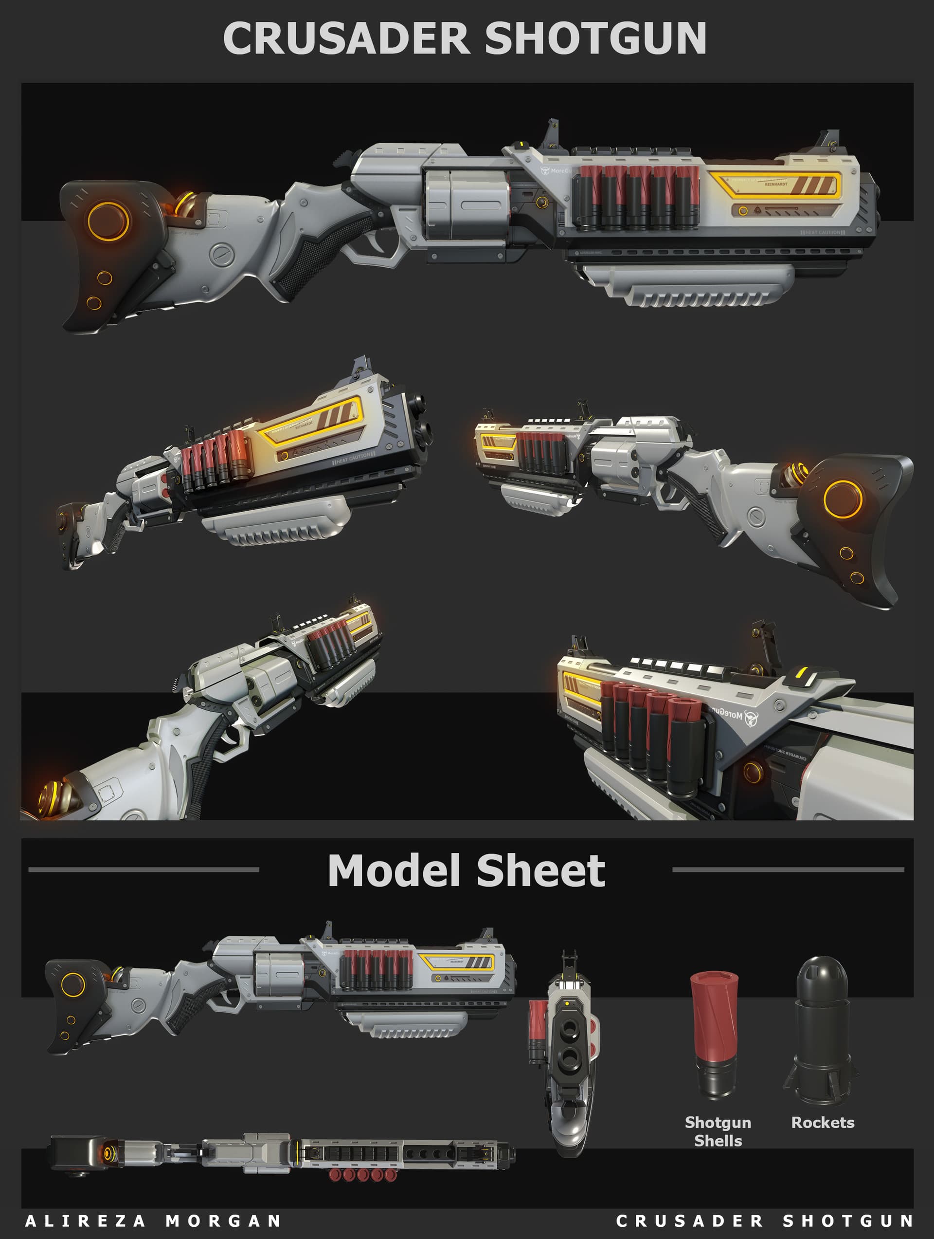 Crusader Shotgun | Overwatch Reinhardt Fanart