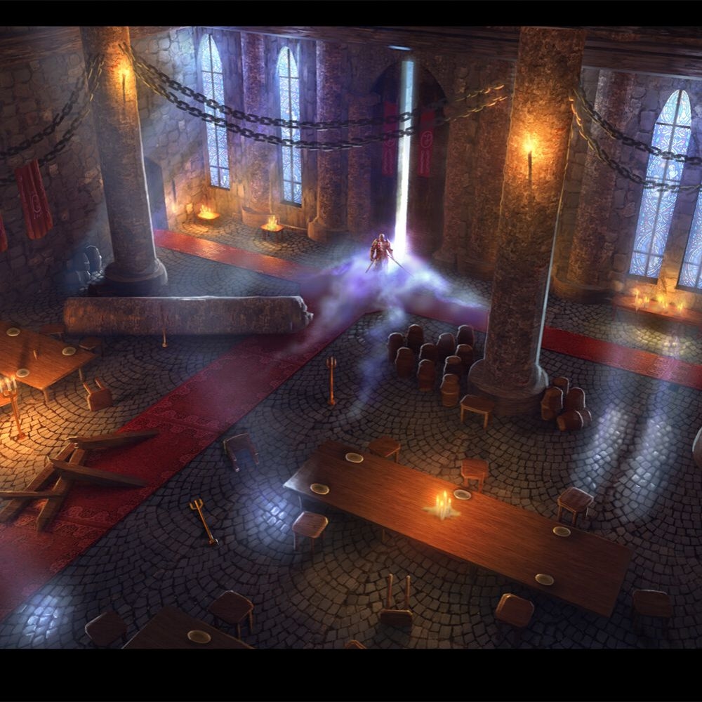 castle ruins concept art